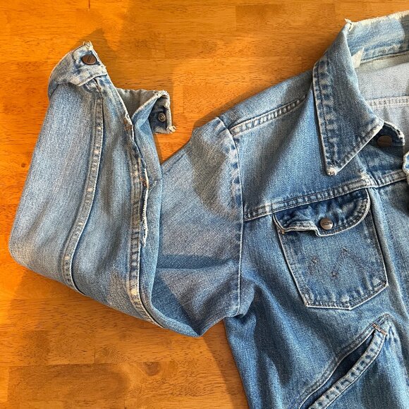 Vintage 1970s Size 42 Maverick Blue Bell Wrangler Selvedge denim trucker jacket - Picture 7 of 16